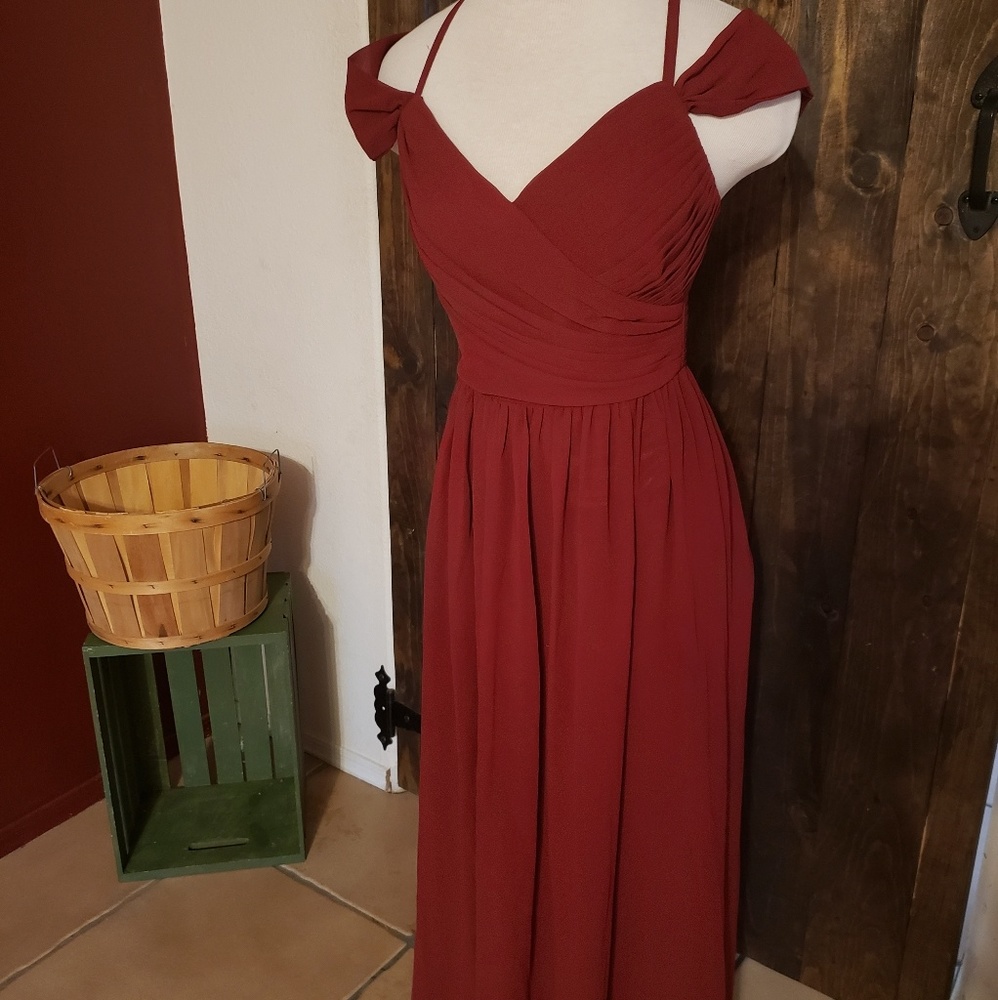 Bohemian burgundy dress